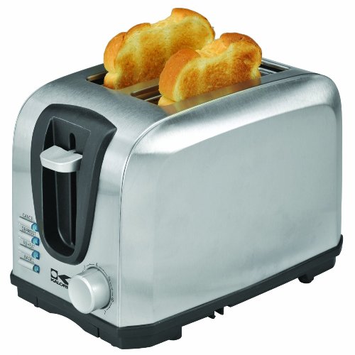 Kalorik TO 37895 SS 2 Slice Stainless Steel Toaster; 2 slices, slot width 32mm; Stop/Defrost/Reheat functions; Bagel function; 7-level adjustable browning control; Removable crumb trays; Lighted indicators for all functions; Dimensions: 9.5 x 6 x 6.5; UPC 848052000407 (TO37895SS TO 37895 SS)